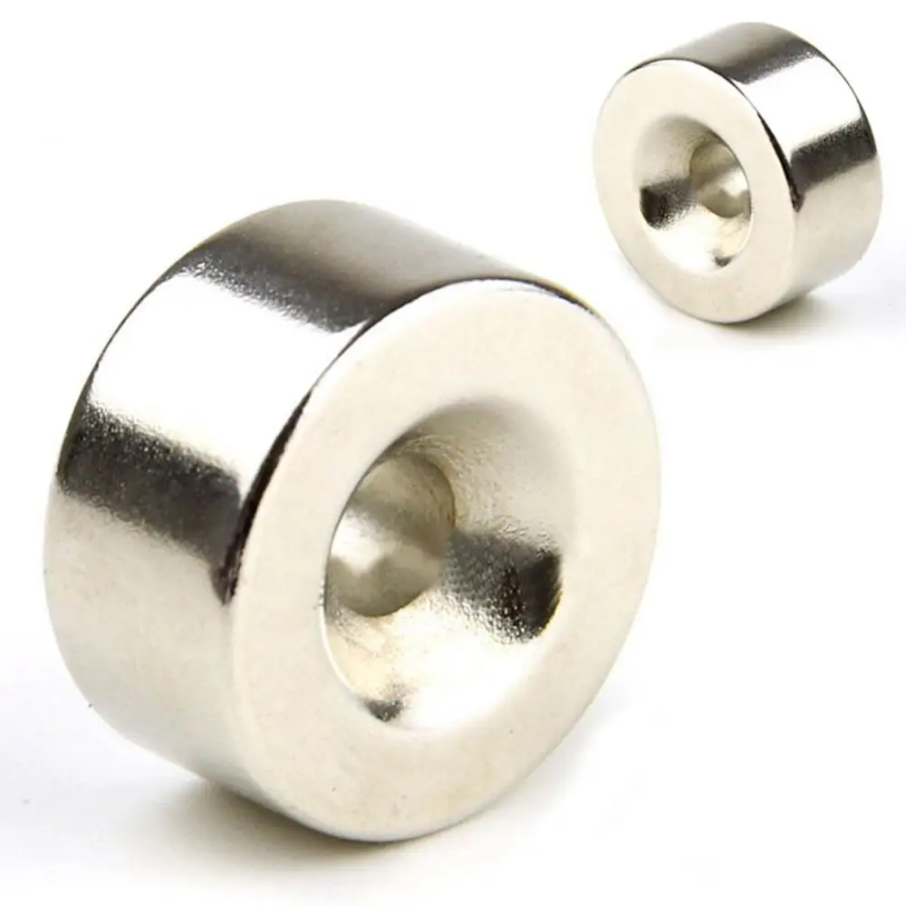 20mm x 10mm Ring Magnet Neodymium Rare Earth N35 Strong Round Disc Hole 6mm | Magnetic Materials