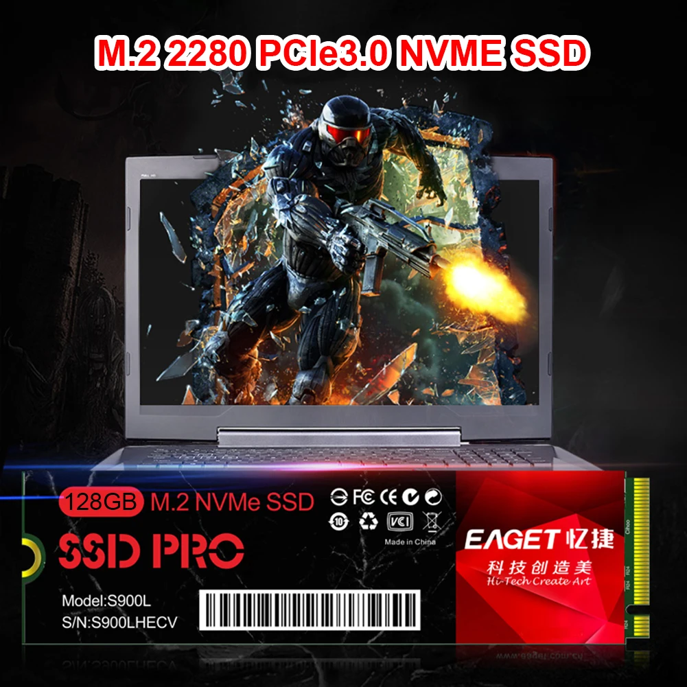 

S900L SSD 1TB 512GB 256GB 128GB PCIe 3.0 x4 NVMe M.2 2280 Internal SSD Read Speed 3000MB/s Computer Accessories for PC