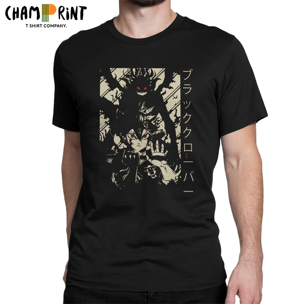 

Black Clover Asta T Shirt Men's 100% Cotton Fashion for Male T-Shirts Crewneck Manga Anime Japan Tee Shirt Clothes Classic