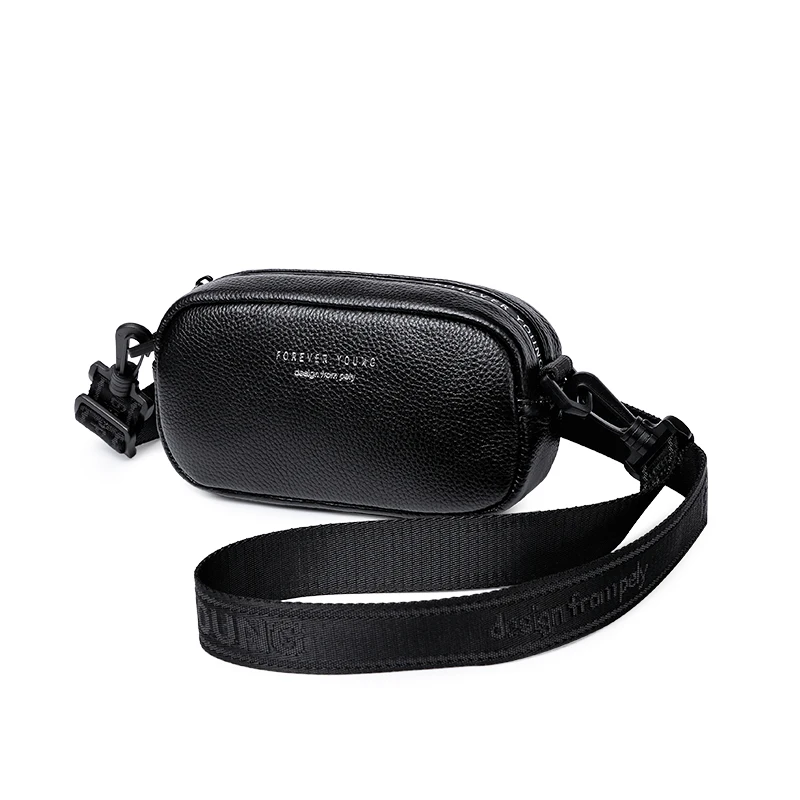 Сумка Wmnuo женская из натуральной кожи мессенджер с широким ремнем через плечо