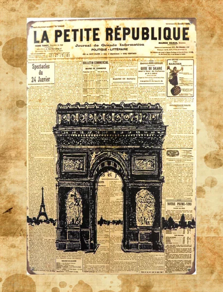 

Modern Wall Decor Paris Arc De Triomphe Metal Poster Tin Sign Wall Plaque