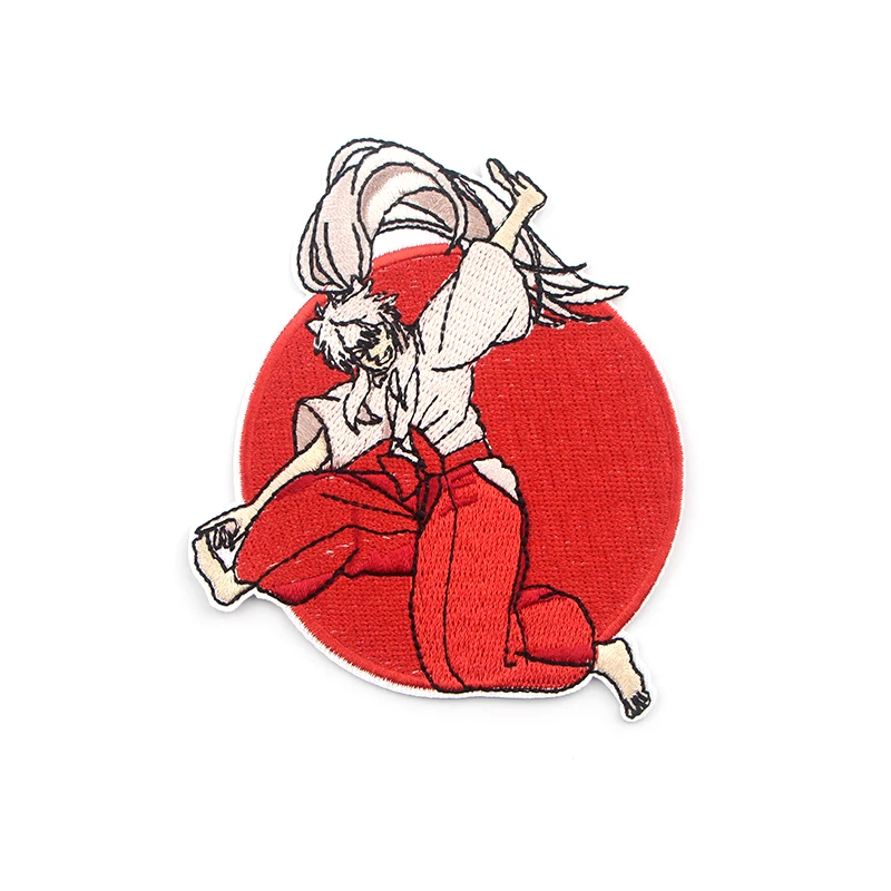 Inuyasha Аниме швейная патч железа на вышитые патч Diy горный хрусталь аппликации для Костюмы патч наклейки Значки для рюкзак шапку с G0088
