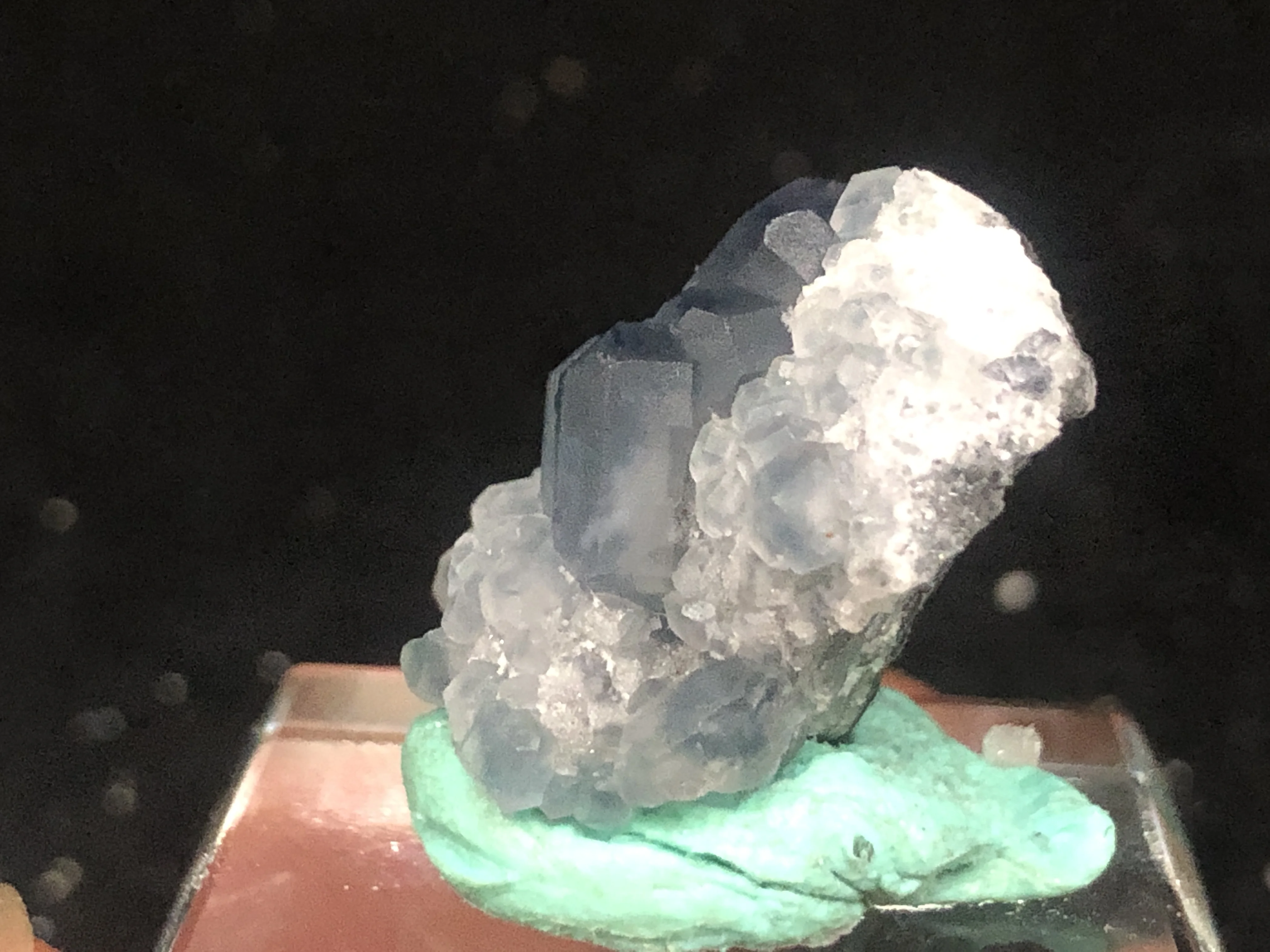 

9.8atural crystal, blue green fluorite, crystal mineral, crystal specimen