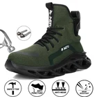 Мужская защитная обувь, мужские ботинки, легкая защитная обувь стальной носок, противоударные рабочие ботинки, прочная обувь 48