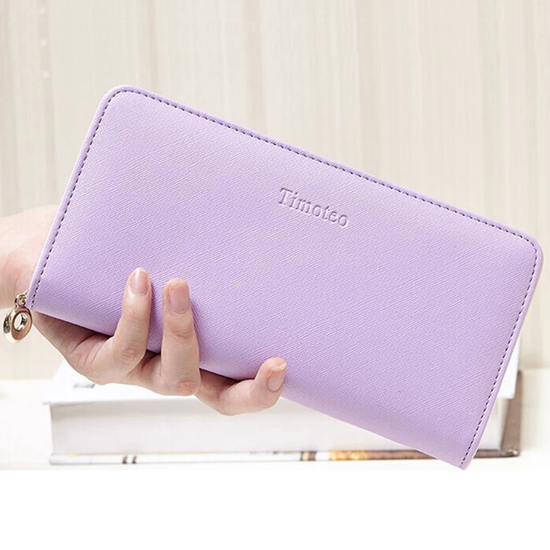 Женский кошелек из искусственной кожи Длинный на молнии два сложения