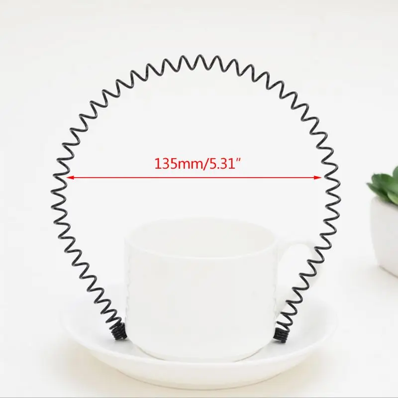 Весенняя повязка на голову невидимая Металлическая черная для мужчин и женщин