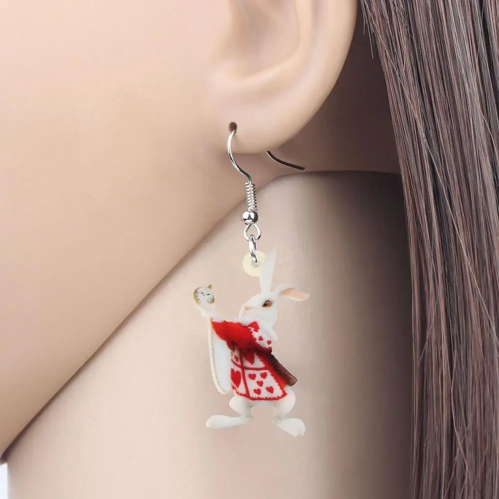 Акриловые серьги ARWA в виде кролика с милыми мультяшными животными | Украшения и