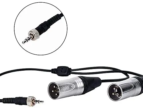 저렴한 Comica-무선 라발리에 마이크 UHF 96 채널 3.5mm TRS-듀얼 XLR 스테레오 오디오 출력 케이블, UHF 96 채널-XLR