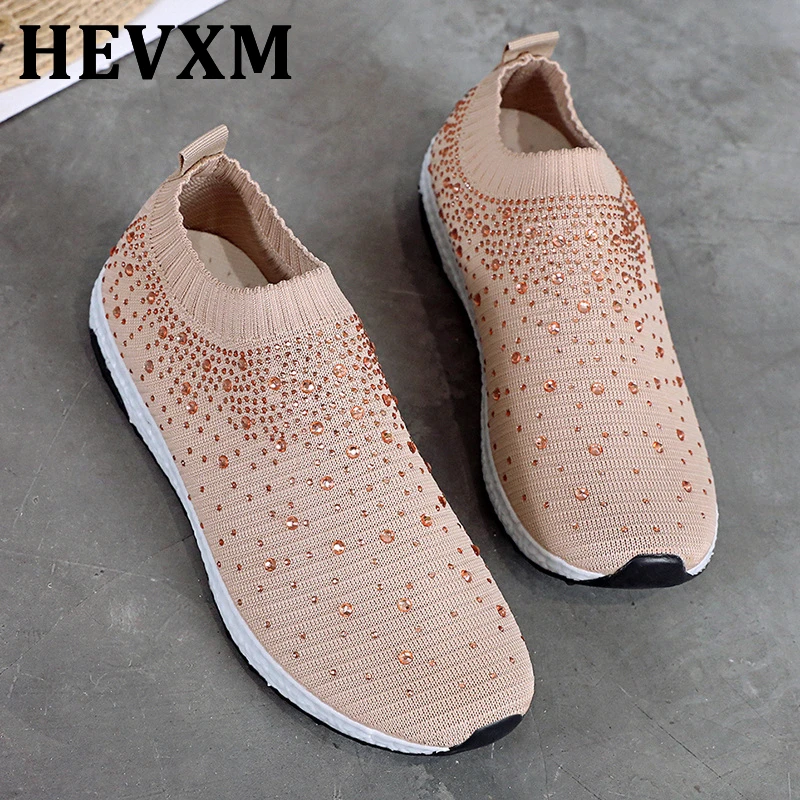 

Women shoes Sneakers Shiny Sock shoes woman Comfortable Casual Loafers Shoes Slip On Female Vulcanize Shoes Large Size 35-43