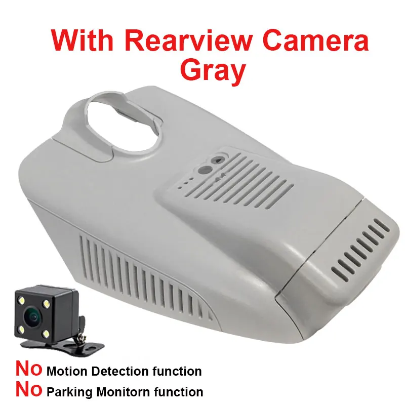 Gray Rear Lens Kampacar автомобильный Wifi DVR видеорегистратор s два объектива камеры Dvrs для Mercedes Benz C GLC E класс C180 C200 W205 X253 C253 E200L автомобильная камера - Название цвета: Gray Rear Lens