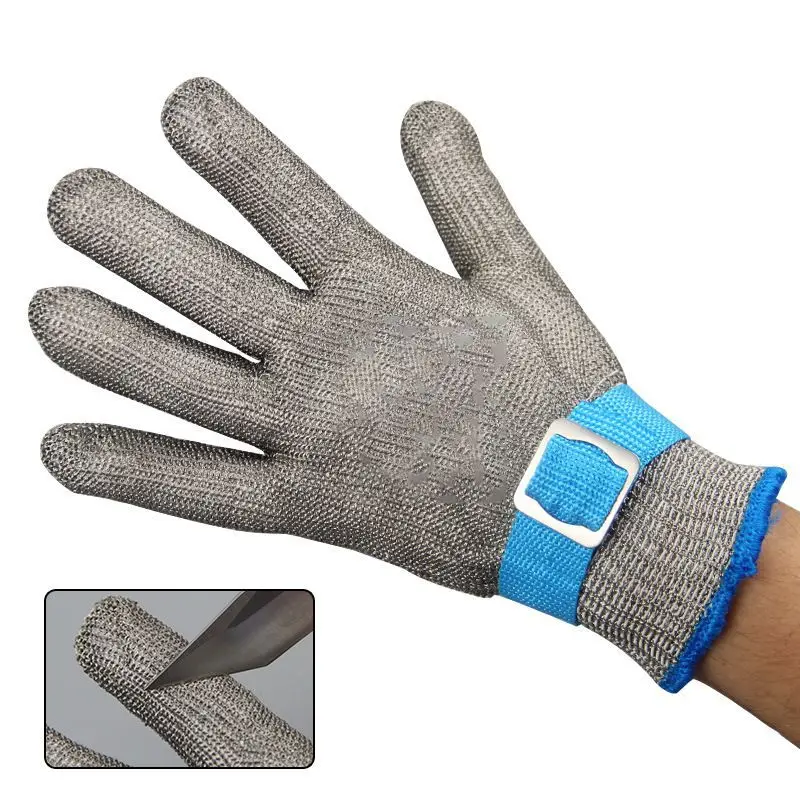 Новые износостойкие перчатки из нержавеющей стали класса 5 с защитой от порезов и