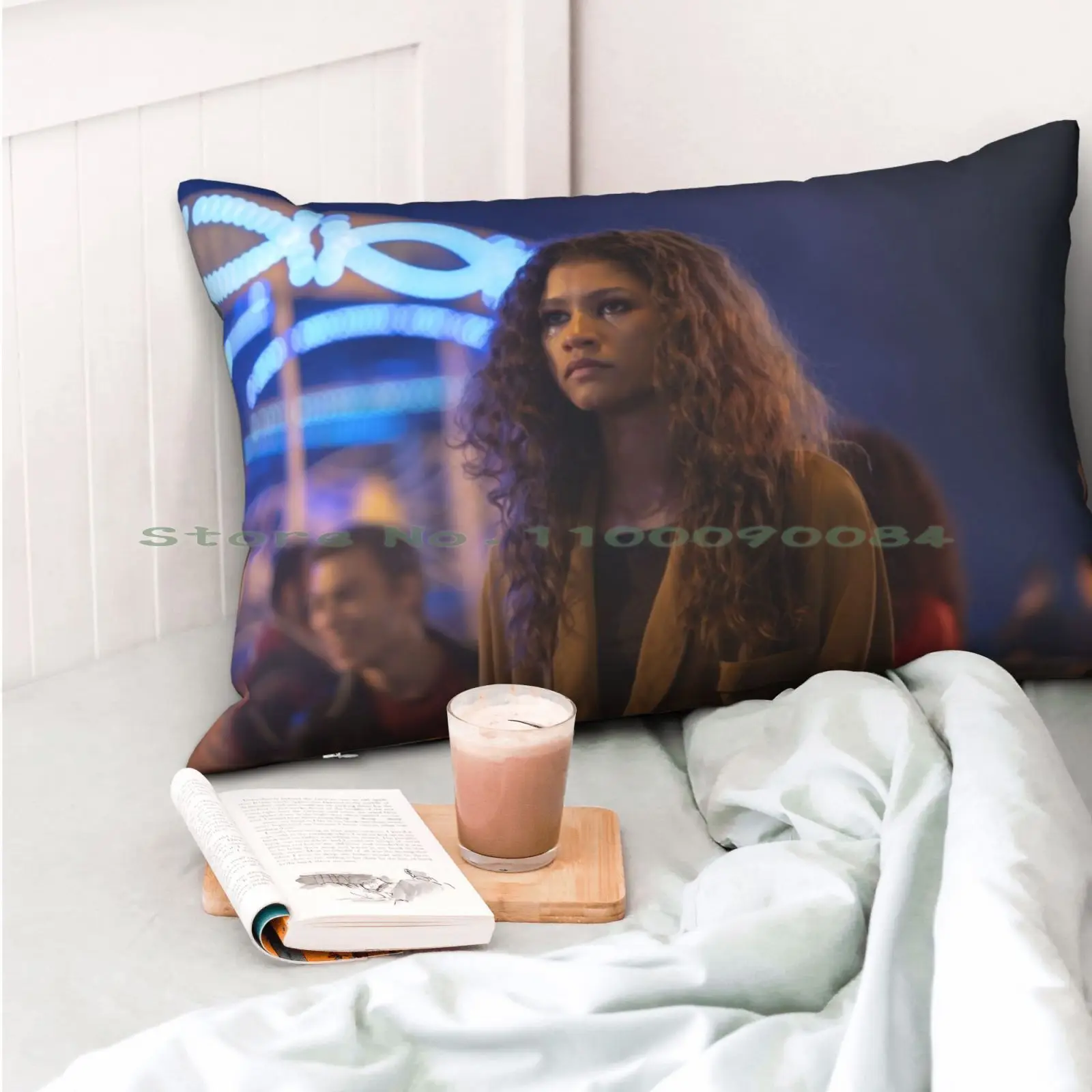 Чехол с подушкой молокория 20x30 50*75 диван спальня Смешные единороги средний палец