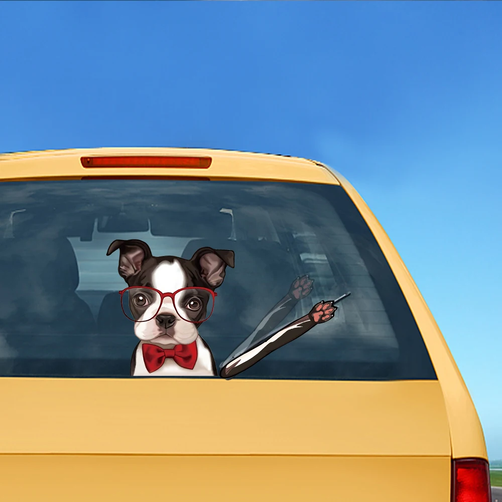 Стайлинг автомобиля стикер стеклоочистителя для собак заднего стекла клеевой