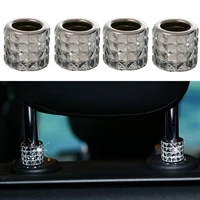 1pc diamond studded car headrest decoration ring crystal headrest hook creative car interior ornaments