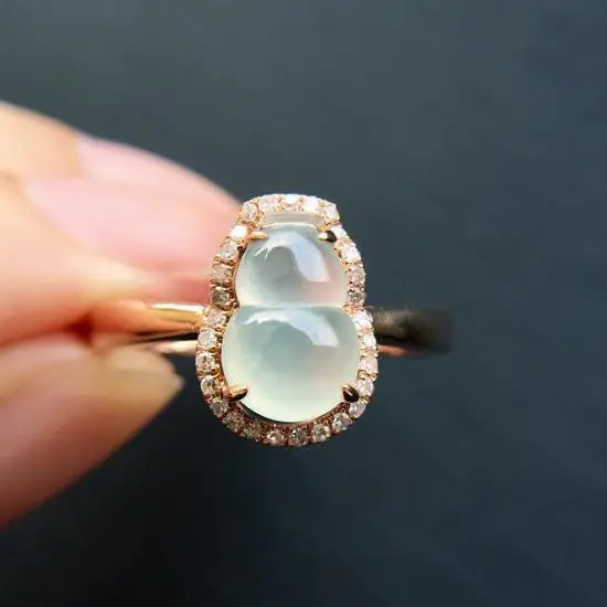 

Оригинальное новое регулируемое кольцо из натурального льда с тыквой из халцедона, элегантное очаровательное креативное женское серебрян...