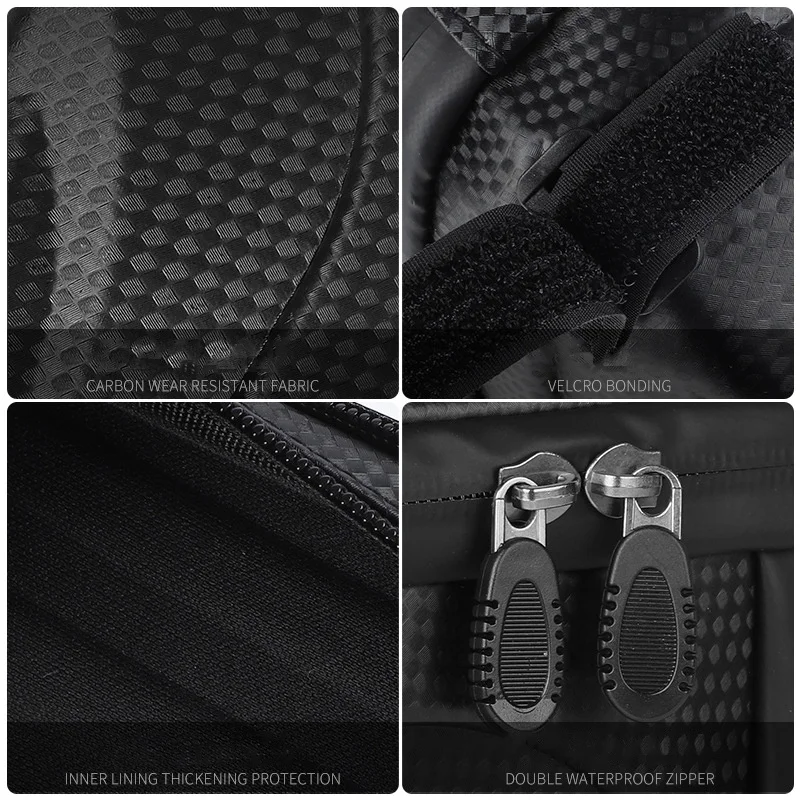 

Bike Saddle Bag with Tail Light Big Capacity Waterproof Bicycle Tail Bag for Mountain Road Bicycles