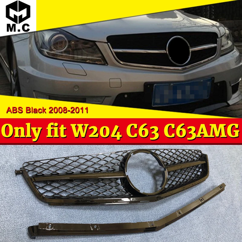 C class W204 C200 C250 C300 подходит только для C63 C63AMG ABS Черная Спортивная Передняя решетка