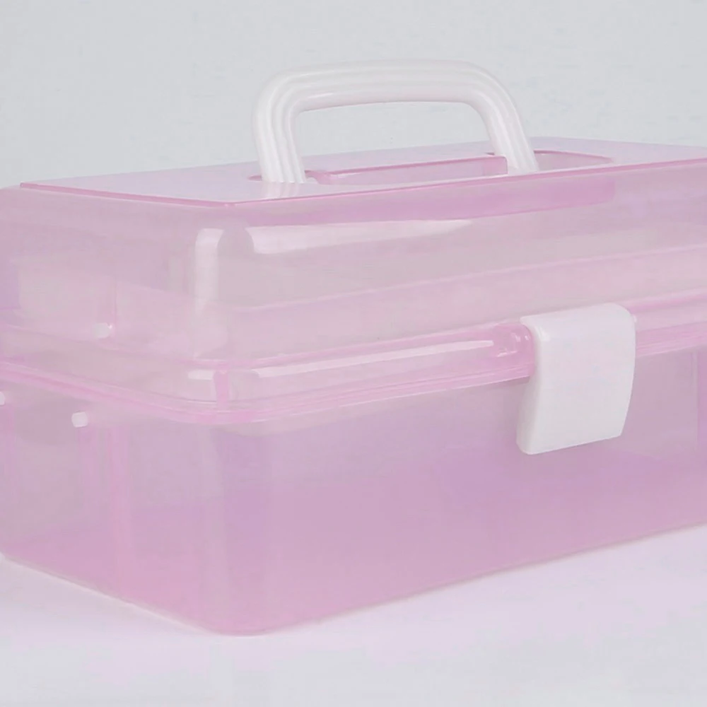 

Makeup Rack 3-Layer Plastic Storage Box For Nail Art Pen Container Case Manicure Tool Supplies