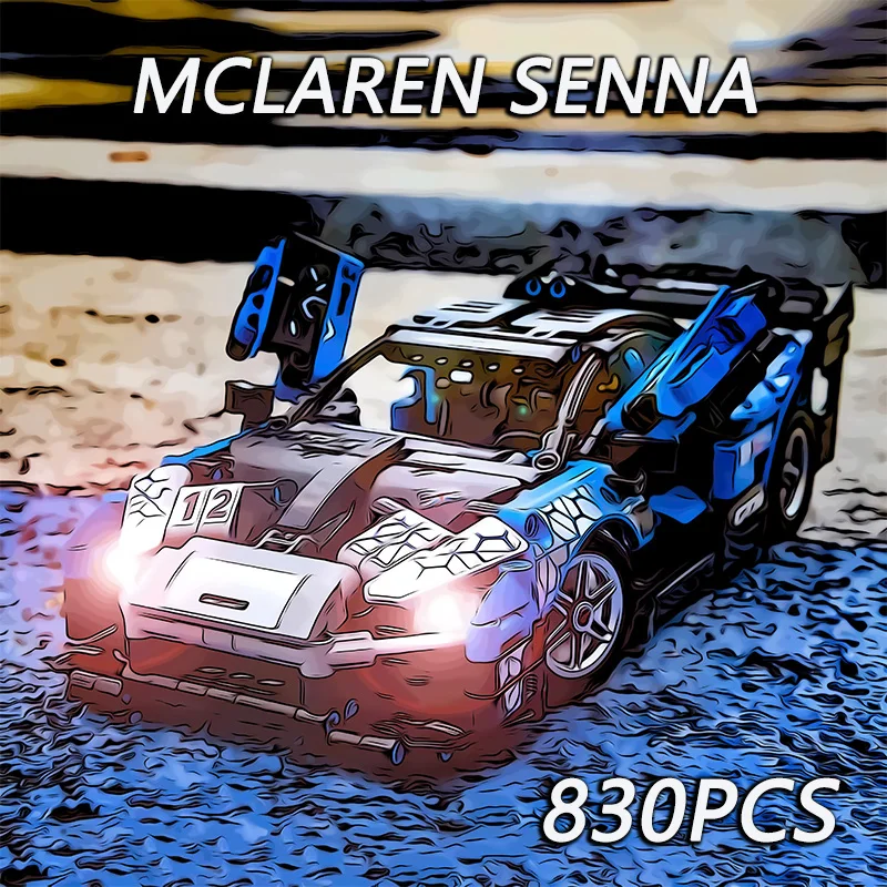 Новинка 2021 830 шт. технический McLaren Senna GTR Supercar совместимый 42123 модель автомобиля