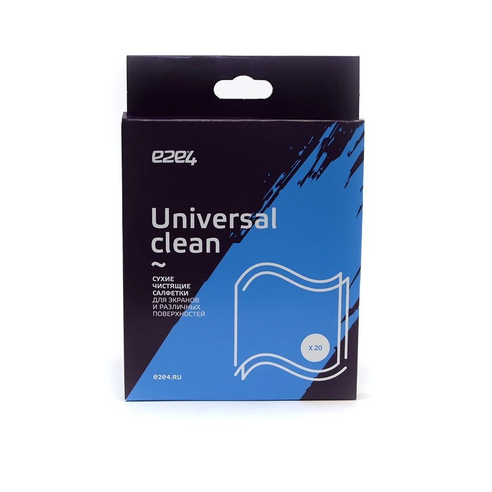 Салфетки сухие безворсовые универсальные e2e4 20 шт OT DES UC 20|Чистящие принадлежности