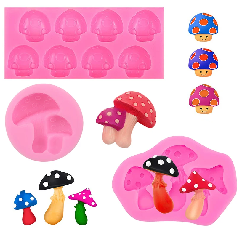 

1 шт., силиконовая форма в форме гриба для украшения торта