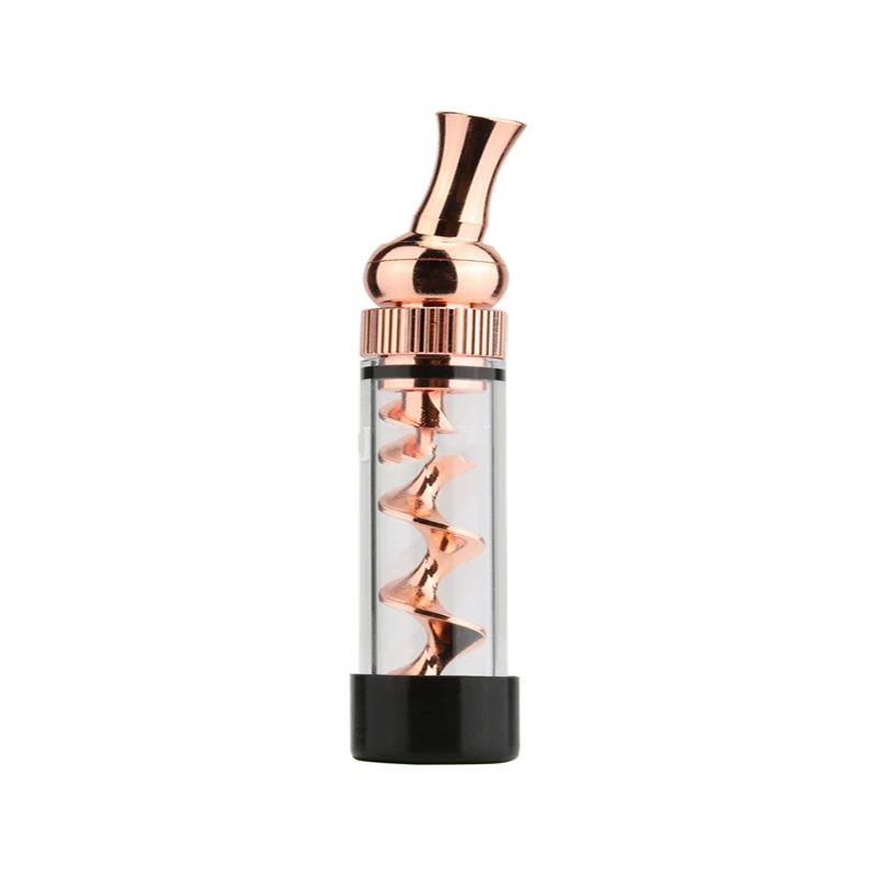 G090-rose gold Аксессуары для сигарет машинка для скручивания табака Мини Стеклянная трубка аксессуары для курения креативная Мода плоский держатель для табака - Цвет: G090-rose gold