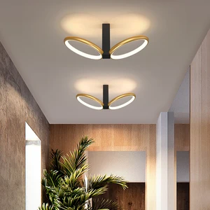 Nordic Gold&White Led  Aisle Ceiling Lights Postmodern Corridor Light Creative Personality Luxury Balcony Small Chandelier
