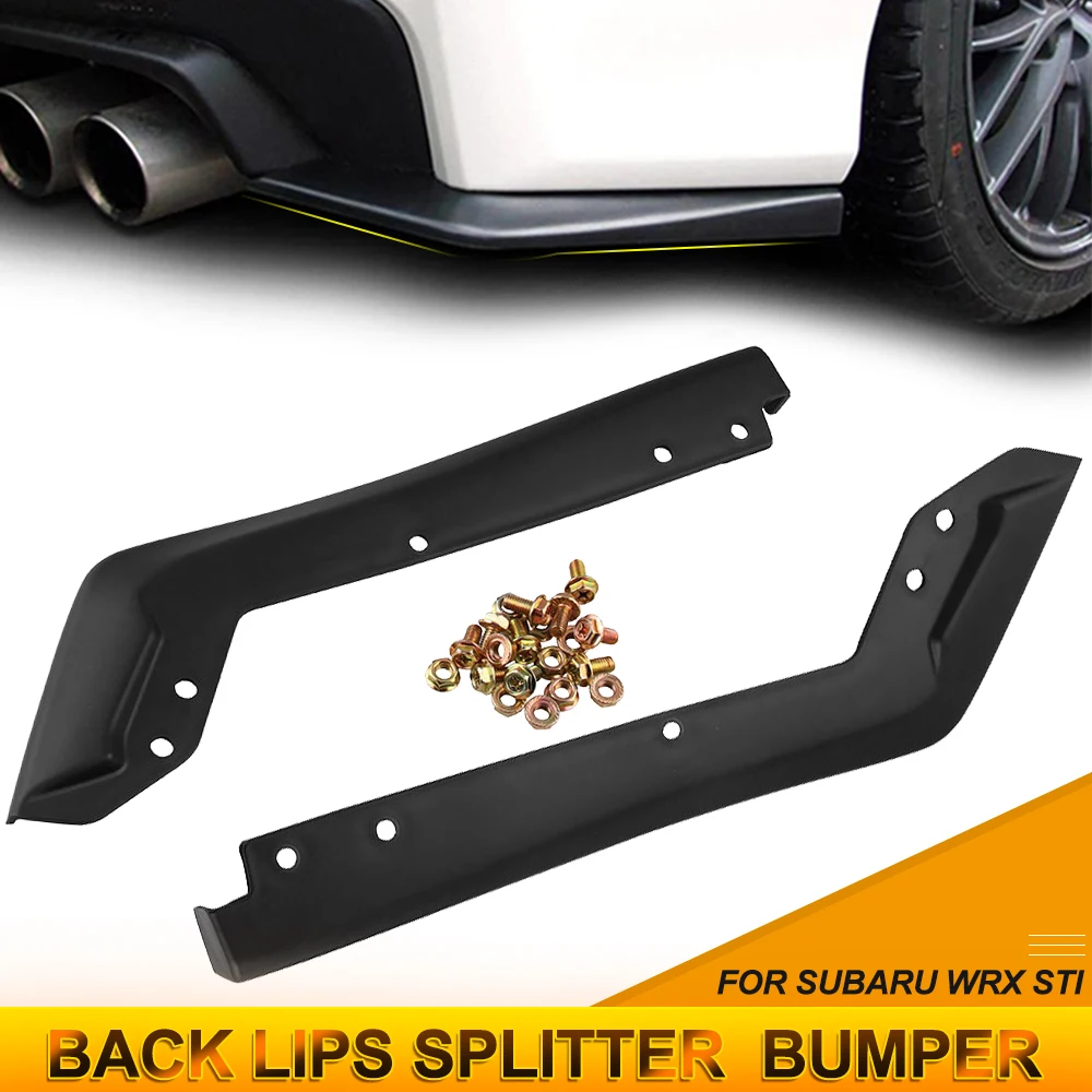 

for Subaru WRX STi Back Lips Splitter Canards bumper ABS Rear Protection Wrap Angle One Pair OE style Accessories