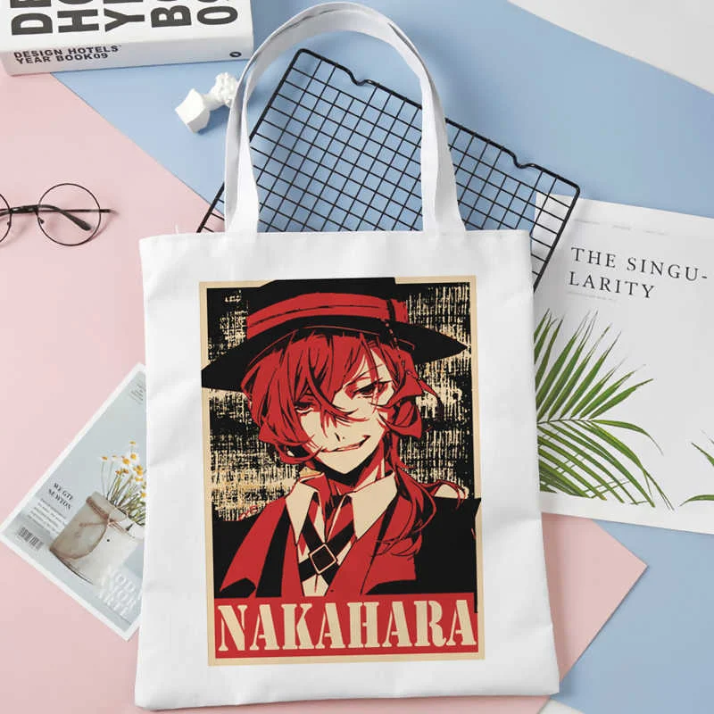 

Bungou Stray Dogs shopping bag shopping handbag tote bolsa jute bag bag woven bolsas reutilizables sac tissu