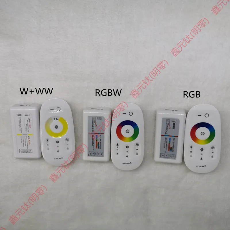 

2.4G Touch Screen LED RGB RGBW Controller Wireless DC12-24V RF Control For RGB RGBW Strip 640000 colours 18 24A remote control