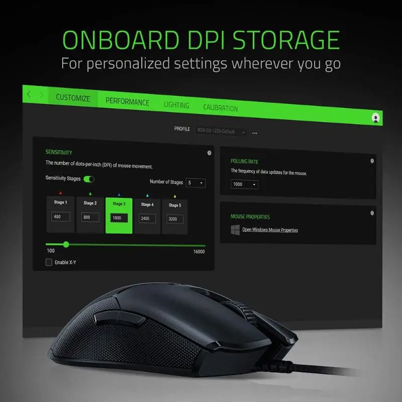 Razer Viper USB Проводная 16000 dpi Регулируемая Макросъемка RGB игра определение RGB эргономичная мышь для настольного компьютера/ноутбука Новинка