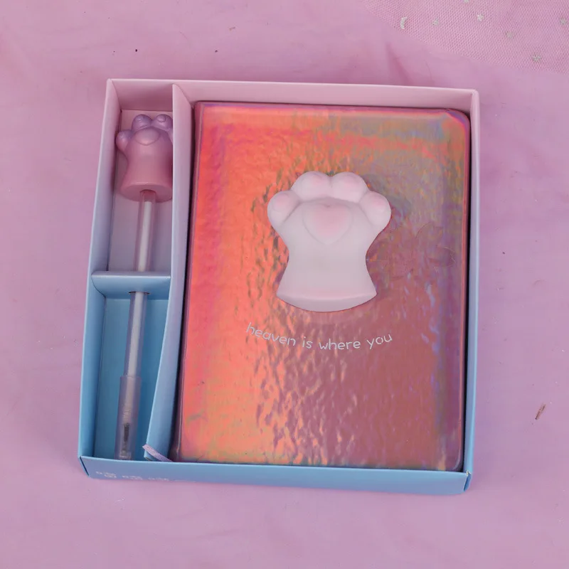 Милый мультяшный набор с кошачьими когтями студенческий ручками офисный блокнот