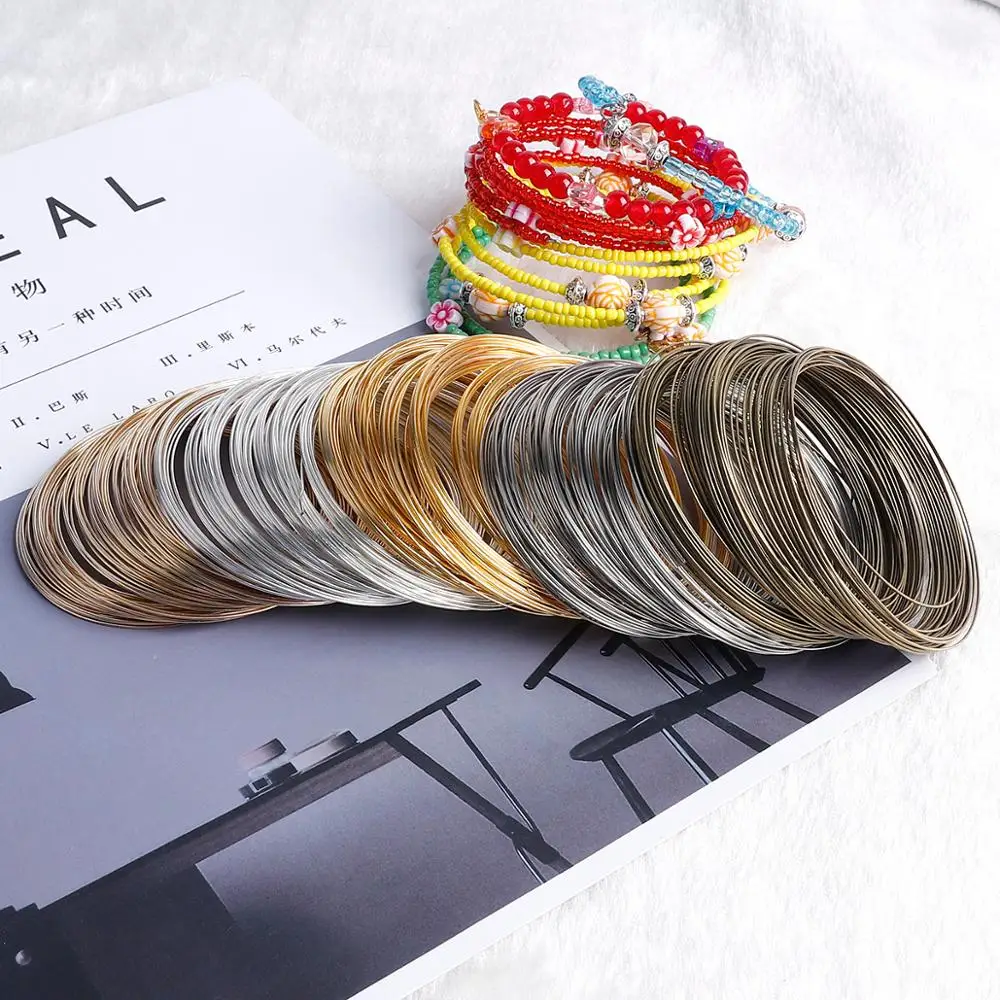 Медная стальная проволока для бисероплетения 10 петель цвет серебристый золотой