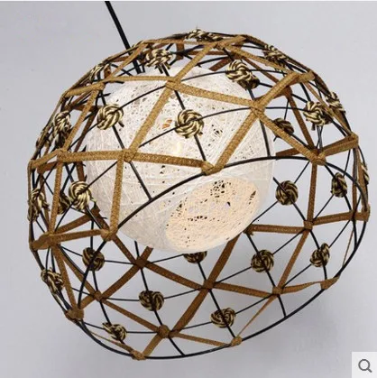 Подвесной светильник в стиле лофт винтажная веревка лампа ретро для гостиной