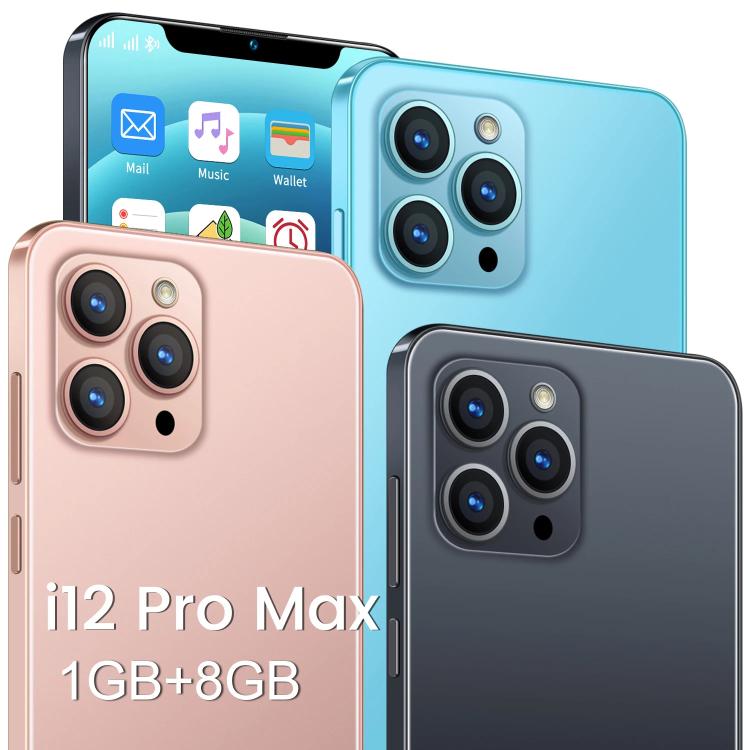 

Global Version i12 Pro Max 1GB+8GB Smartphone 6.7inch U Screen Android 8.1 5800mAh Big Battery Unlocked Cellphone Celular Mobile