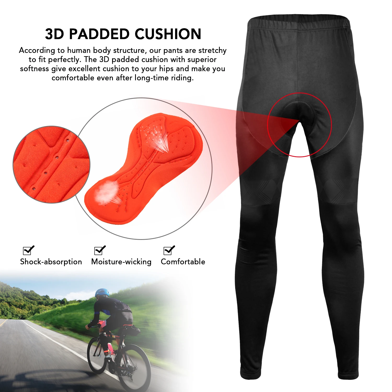 Man Cycling Clothes Set Windproof Long Sleeve Bicycle Jersey 3D Padded Pants Outdoor Running Sports Activewear Sportswear | Спорт и