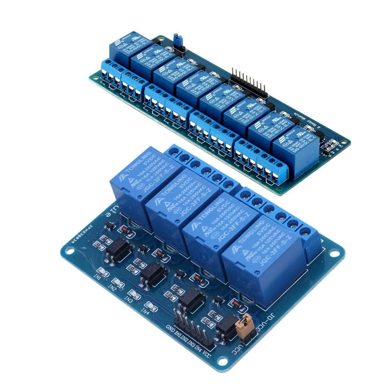 1 шт 5V 4 канальный Релейный доска модульный оптрон Светодиодный модуль для Arduino PiC