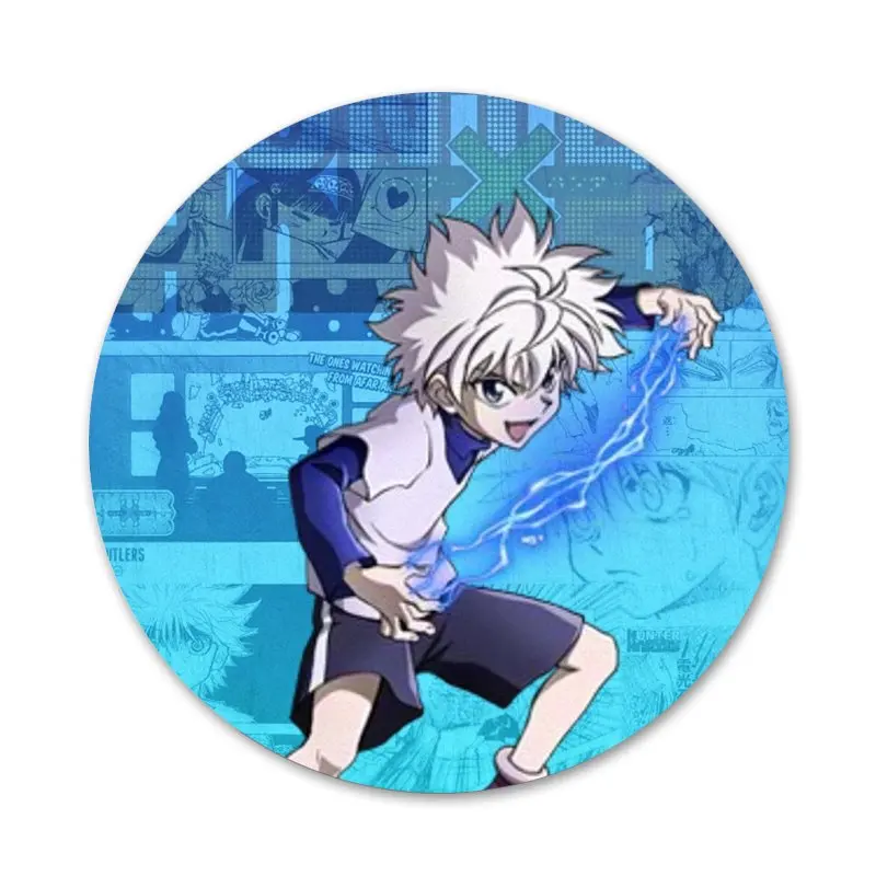 

58mm Hunter X Hunter Killua Zoldyck Icons Pins Badge Decoration Brooches Metal Badges For Backpack Decoration