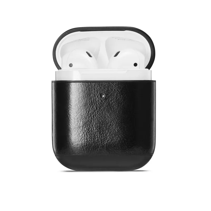 

Leather Headphone Cases for Apple Airpods 1/2 Wireless Earphone Protective Cover Bags for Apple Airpods Charging Box Covers Bags