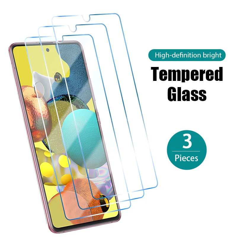 

1/2/3 PCS HD Hardness Phone Front Glass for Samsung A21 A11 A01 Protective Glass for Samsung Galaxy A71 A51 A41 A31 Hard Moive