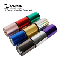 zonesun 10cm rolls hot foil stamping paper heat transfer anodized gilded paper for leather pu wallet hot foil stamping craft