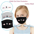 3 предмета, модная детская одежда с изображением котенка; Ветрозащитный туманной погоды Защитная хлопчатобумажная ткань пылезащитный респиратор Освежающая маска для лица