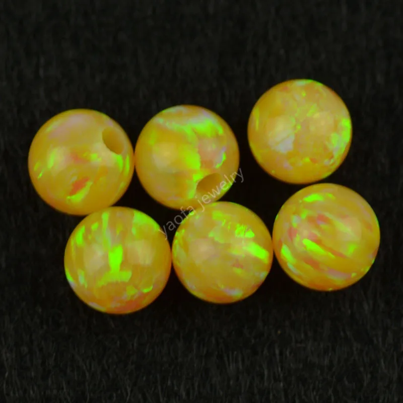 Опт цена 2 мм-6 мм полупросверленные бусины оп28 желтый огненный опал камень для