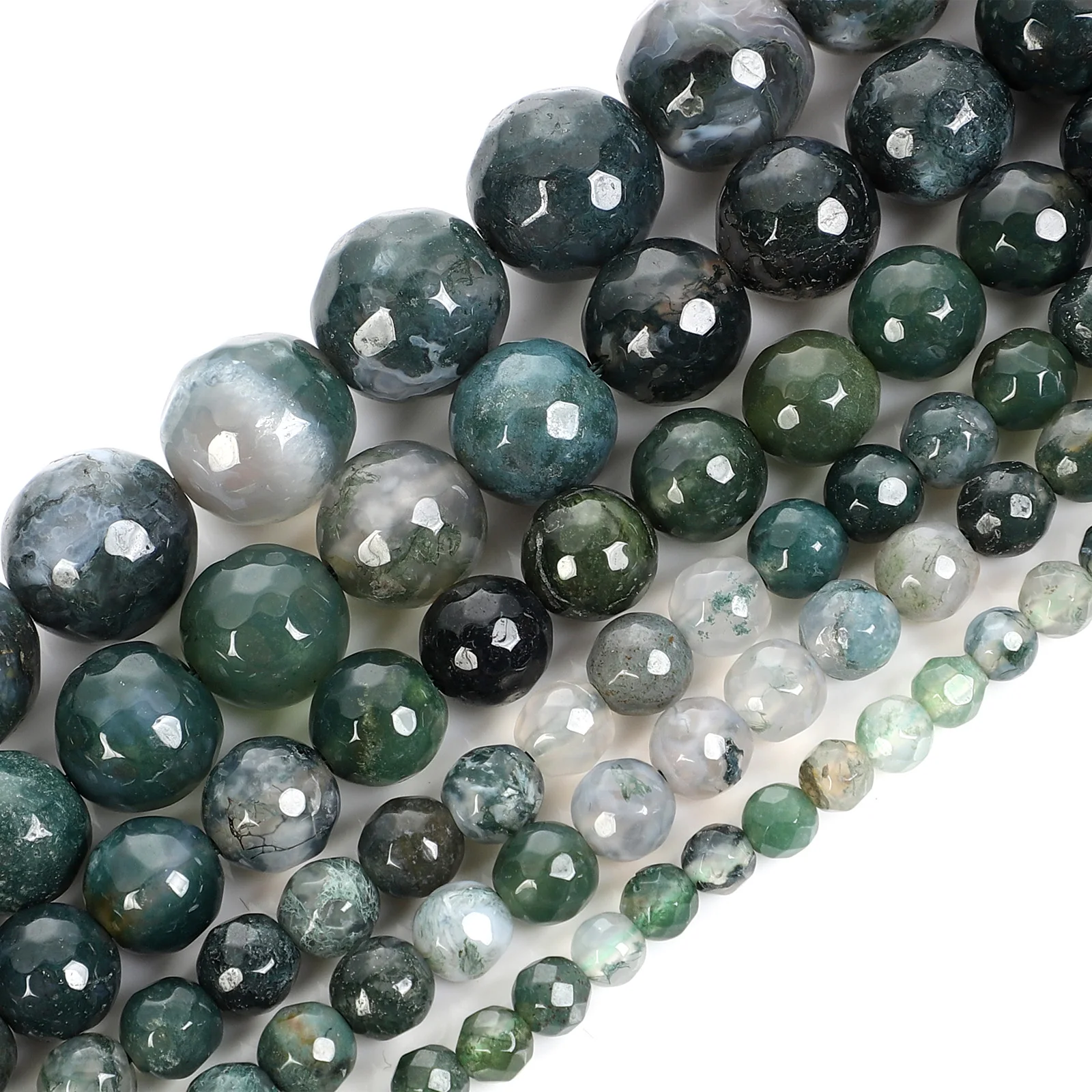 Бусины из натурального агата с гранями круглые бусины 16 дюймов отверстием