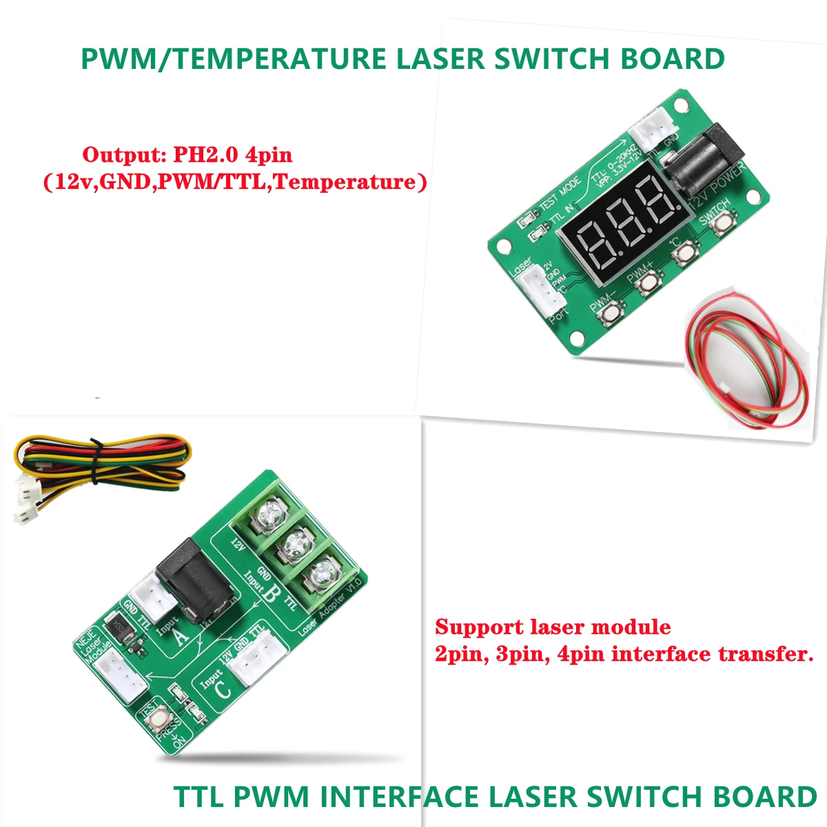Интерфейсная плата лазерного переключателя NEJE TTL PWM/плата температуры для модуля