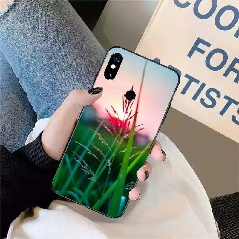 

green weed beautiful lanscape Phone Case For Xiaomi Redmi note 7 8 9 t max3 s 10 pro lite coque funda shell cover