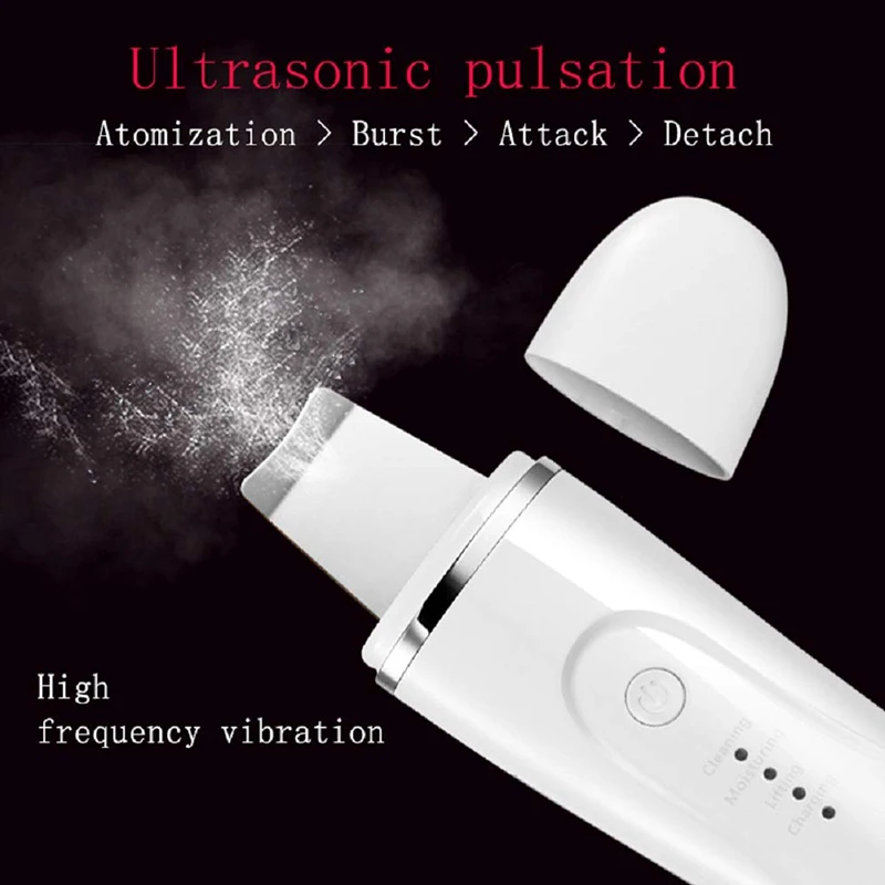 

Ultrasonic Skin Scrubber Deep Face Cleaning Machine Peeling Shovel Facial Pore Cleaner Face Skin Scrubber Lift Machine