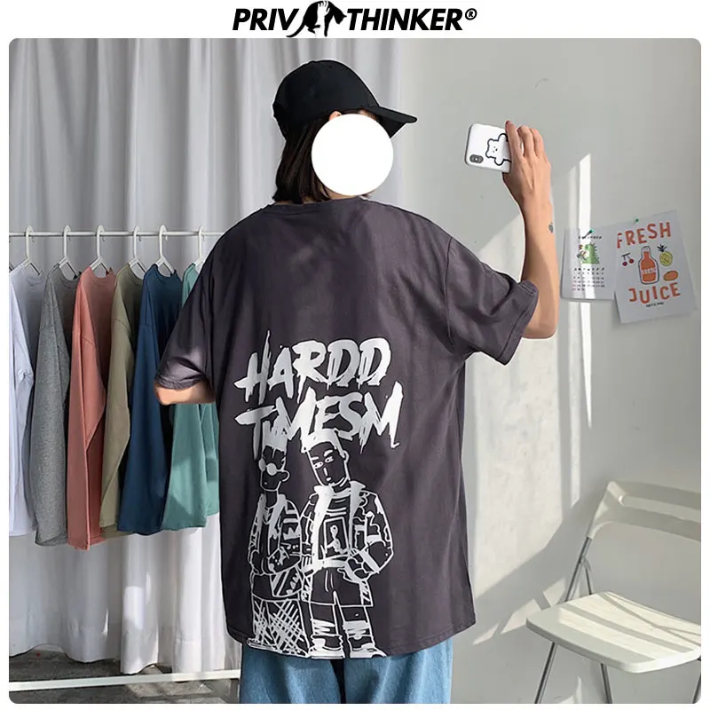 Футболка Privathinker женская летняя уличный сверхразмерный топ с принтом 2020 | Женская
