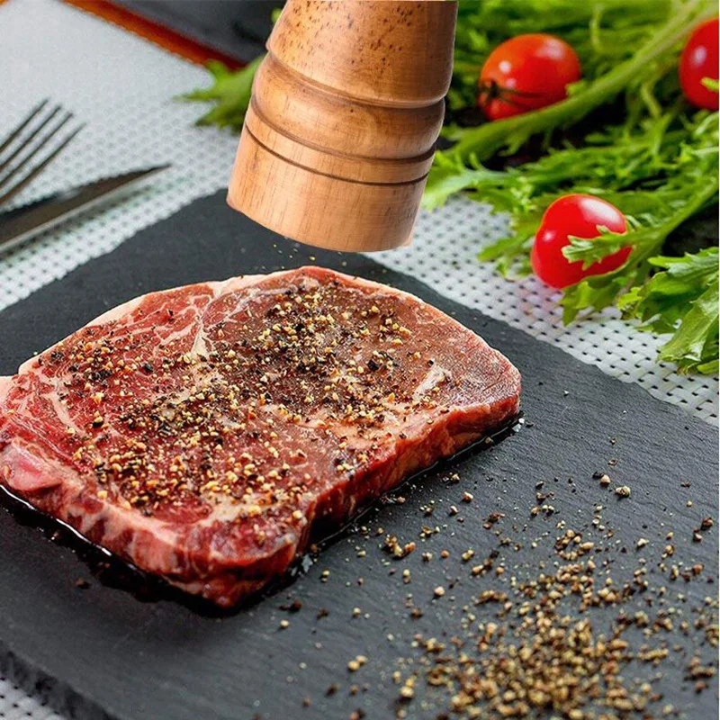

Promotion! 2 Pack Salt and Pepper Mill, Wood Pepper Shakers with Strong Adjustable Ceramic Grinder - Kitchen Accessories
