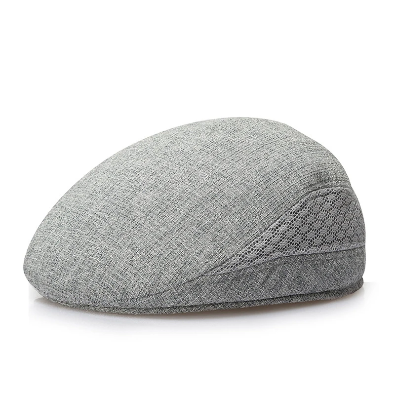 Spring Summer Linen Breathable Men Peaked Cap Casual Beret Cap For Men Outdoor Lvy Gatsby Hat Men's Cap Newsboy Hat NZ183